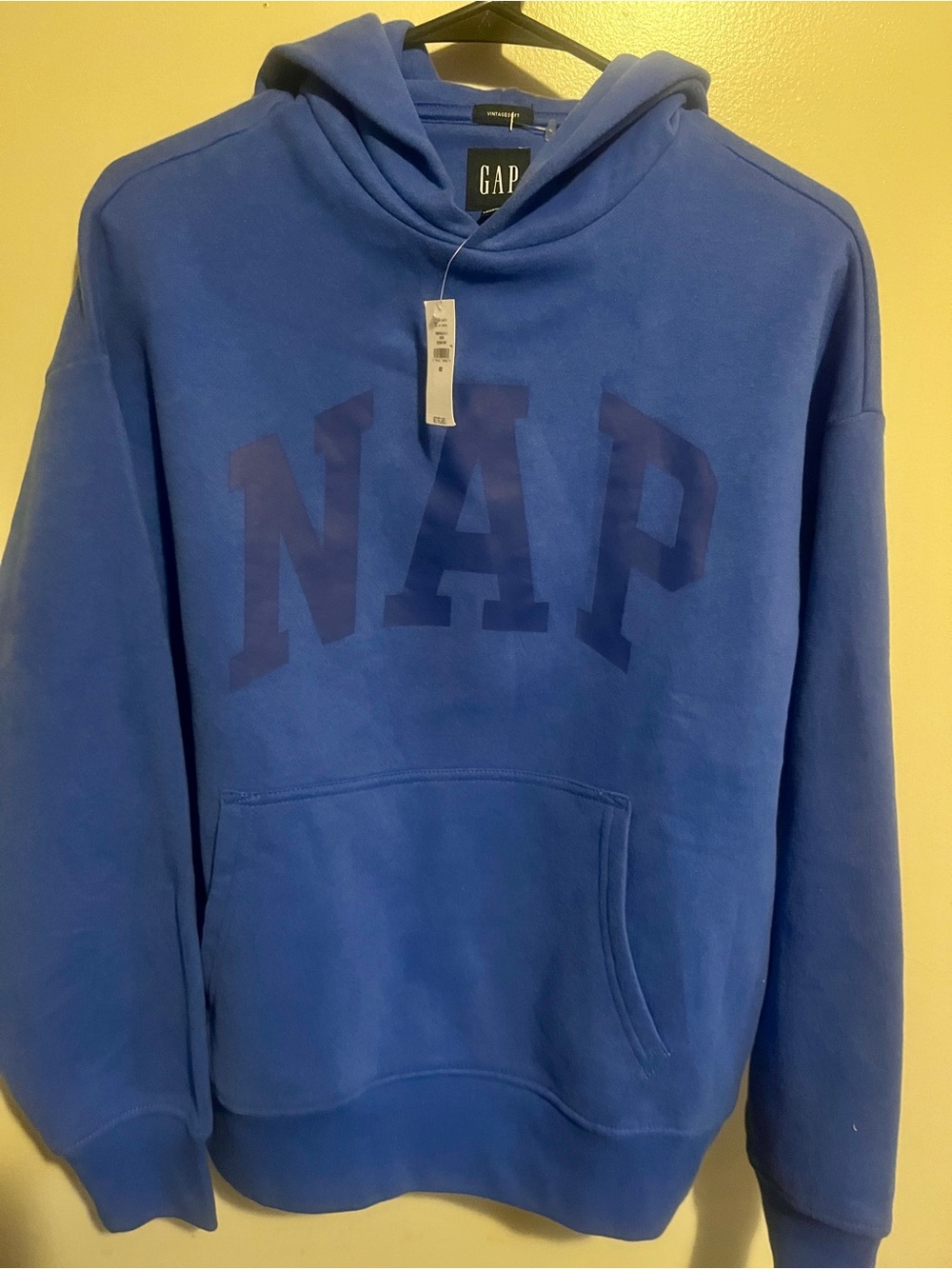 NWT Women’s GAP Blue Hooded Sweatshirt with NAP Logo